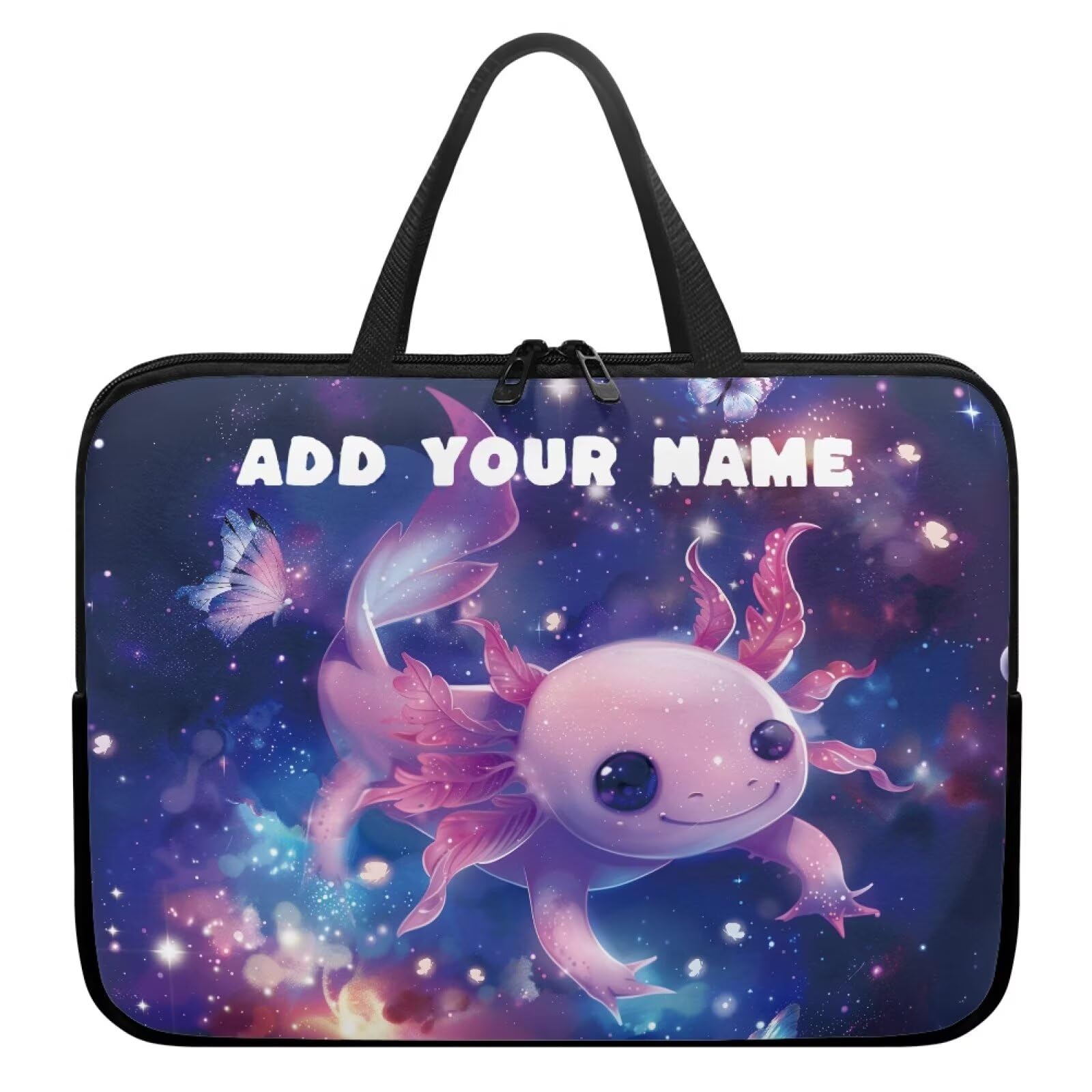 Noteligou Custom Name Laptop Sleeve Add Your Name Custom Personalized 15 Inch Computer Bag Fashion Computer Carrying Case with Handle Briefcase for