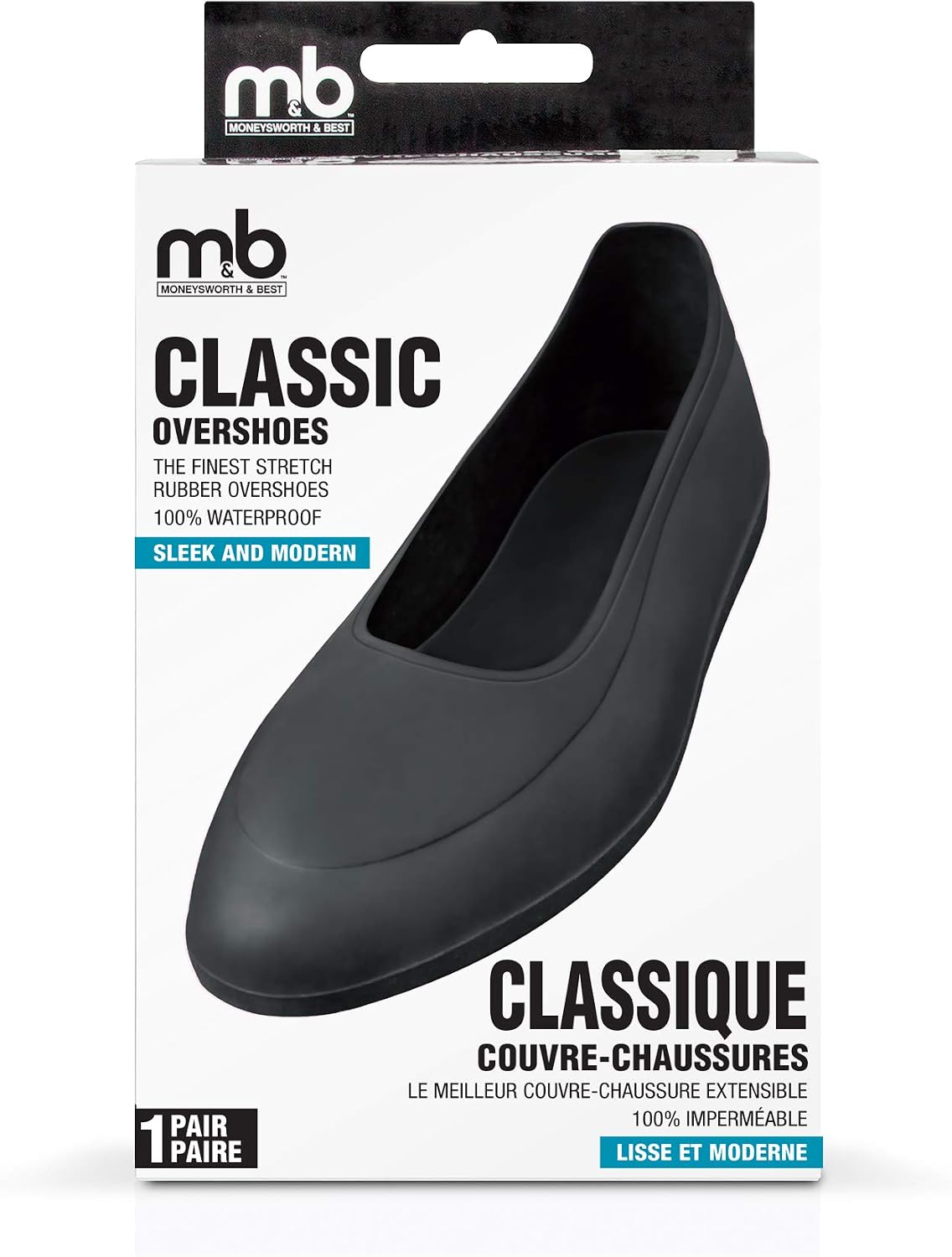 M&B Classic Rubber Stretch Waterproof Overshoe for Shoe Protection