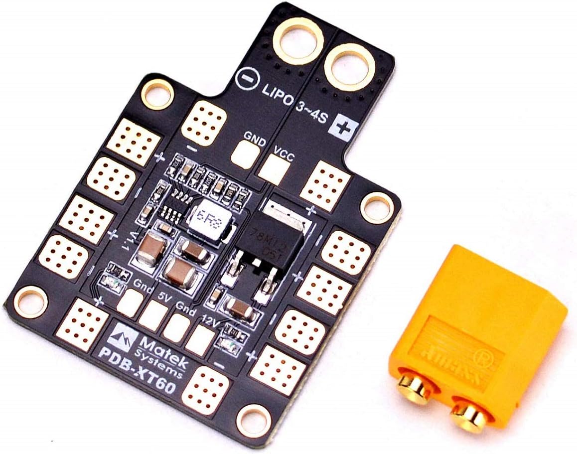Robocraze Matek Systems PDB-XT60 Power Distribution Board W/BEC 5V&12V for FPV Racing Quadcopter | Quadcopter DIY Project