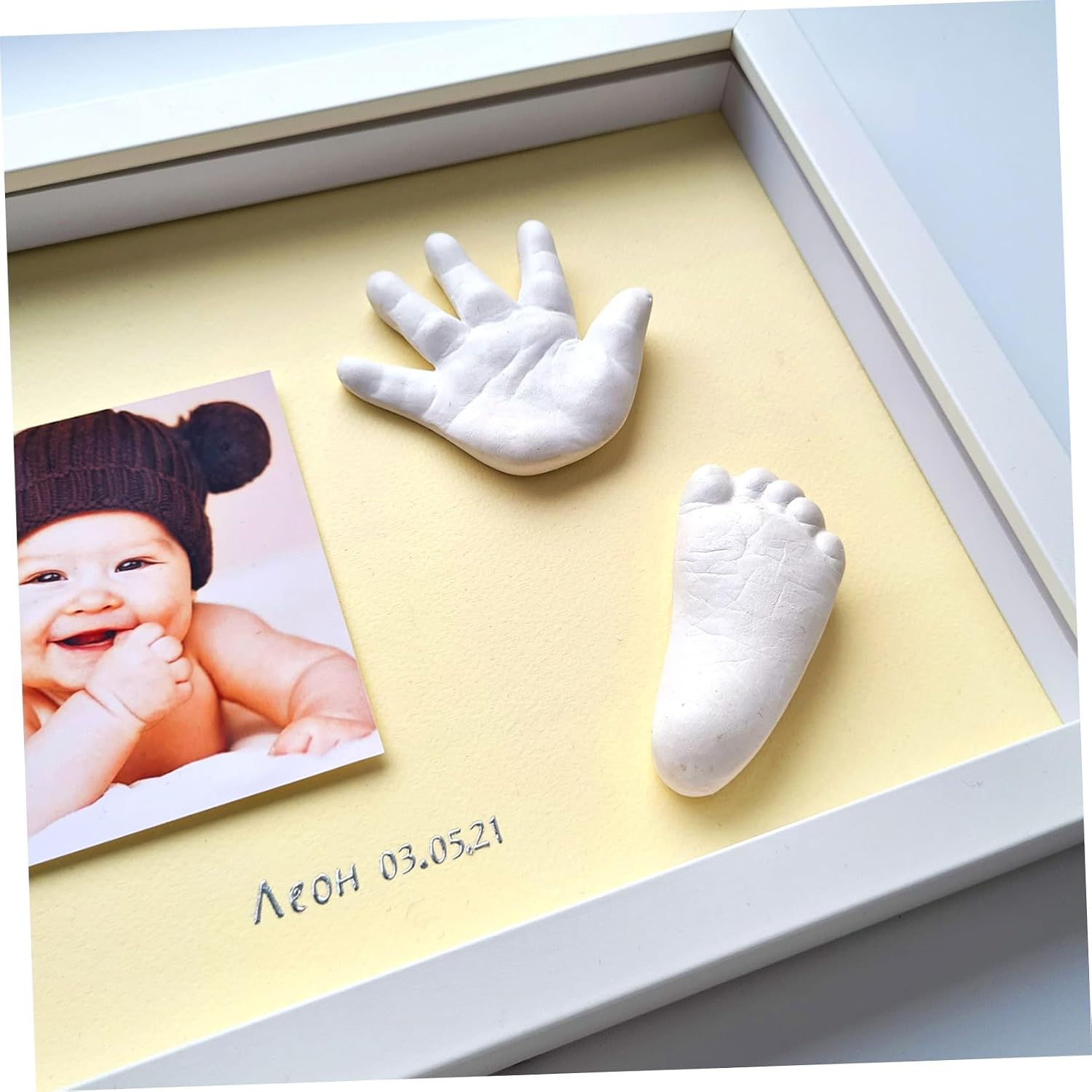 Hand Casting Kit with Plaster Mold Powder Keepsake Hand and Footprint Molding for Newborns for Showers Birthdays Nursery DIY Craft Supplies