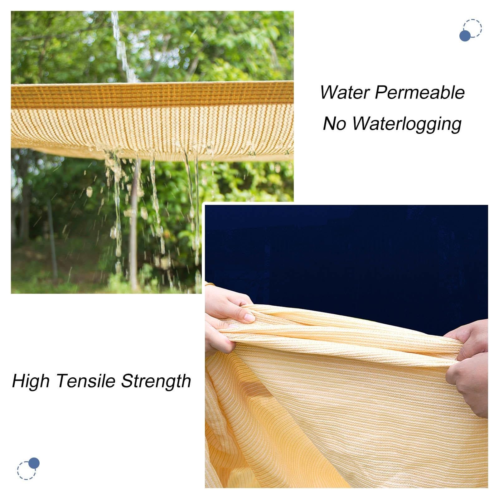 Bei e Netting 90% UV Protect Grommeted Sune per serre, parcheggio, giardino, capannone, cuccia per cani, misure disponibili da 2 x 4 m a 6 x 6 m