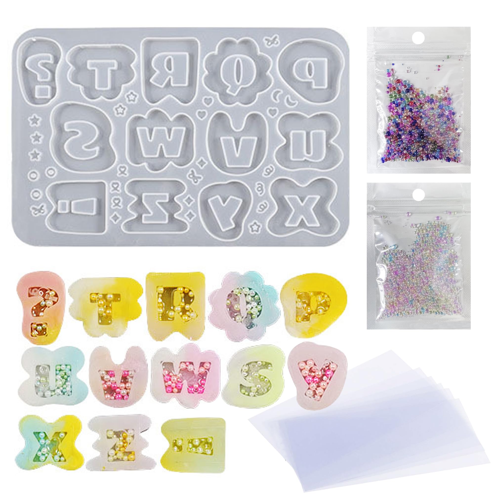 Moules en silicone et feuilles PVC pour la création de bijoux, pendentifs et colliers DIY