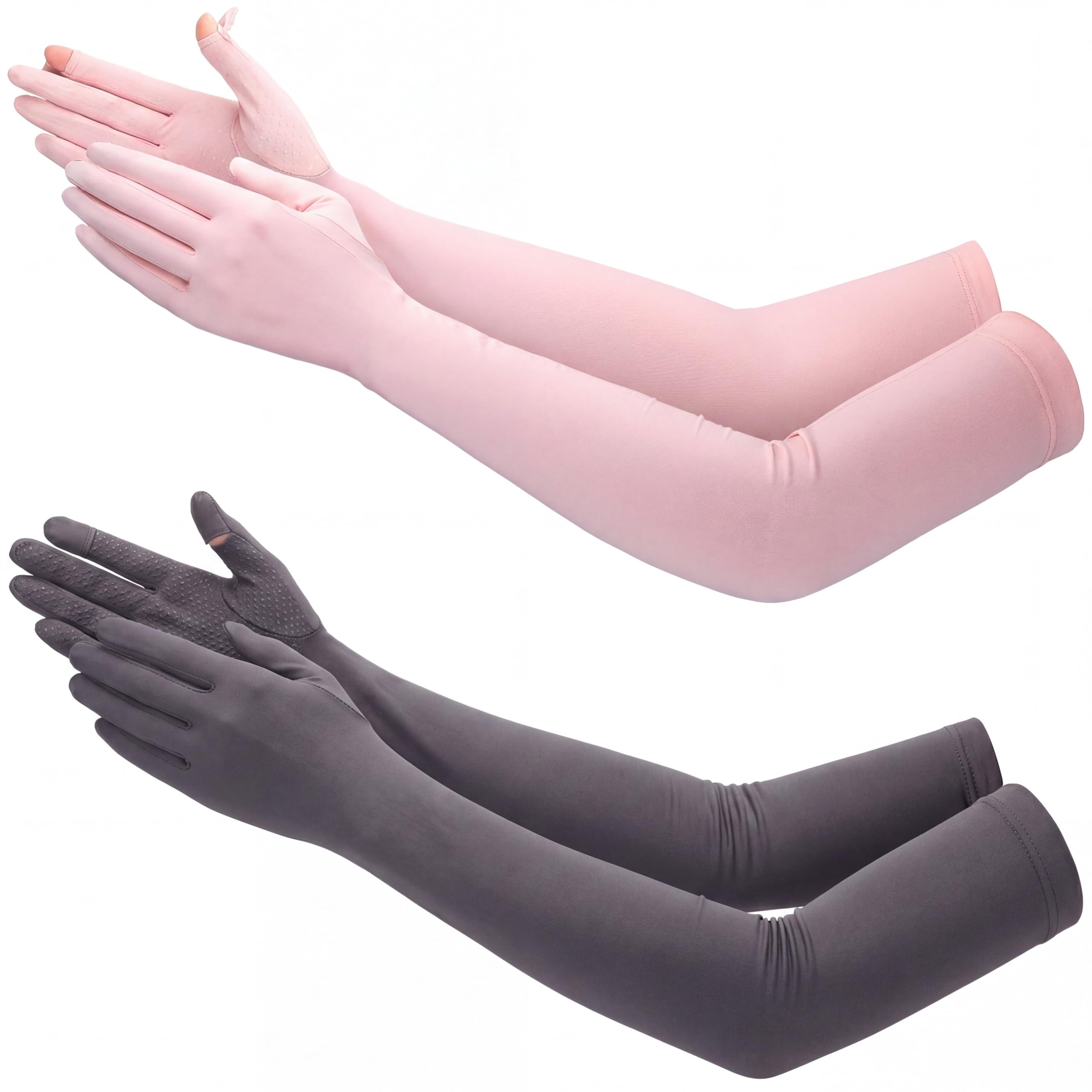 Jecery 2 Pairs Driving Gloves Women UV Protection Long