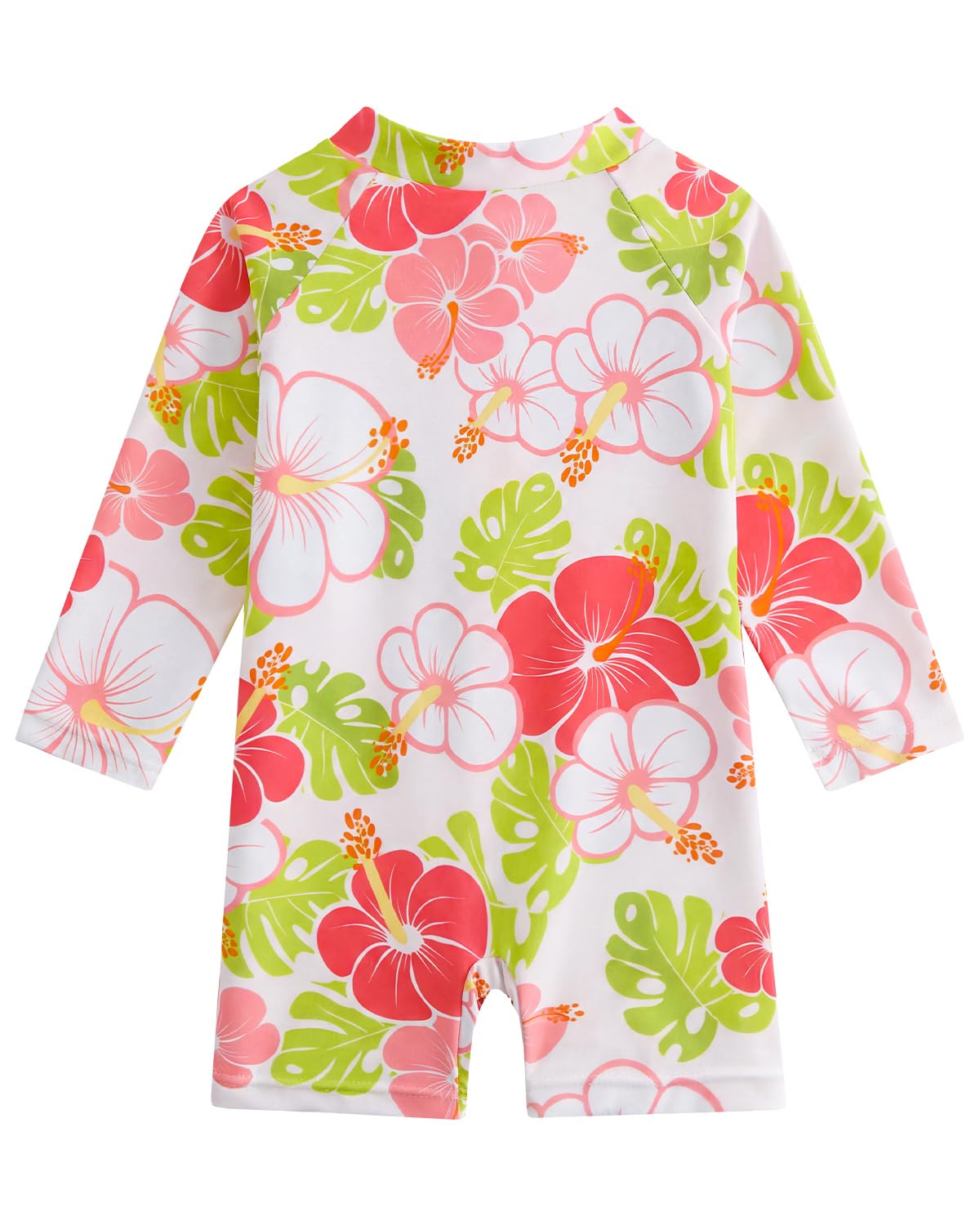 WYTbaby Maillot de bain pour bébé - Vêtement de protection UV avec boutons - Une pièce à manches longues - Maillot de bain UV pour tout-petits de 3 mois à 3 ans