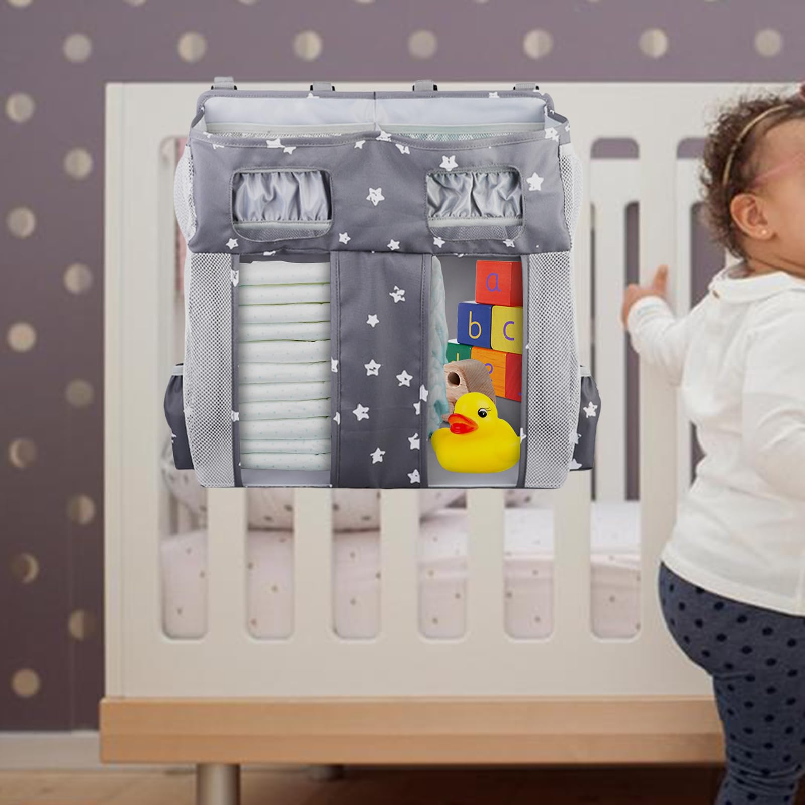 Organizador de pañales Bolsillos Apilables Multi-compartimento
