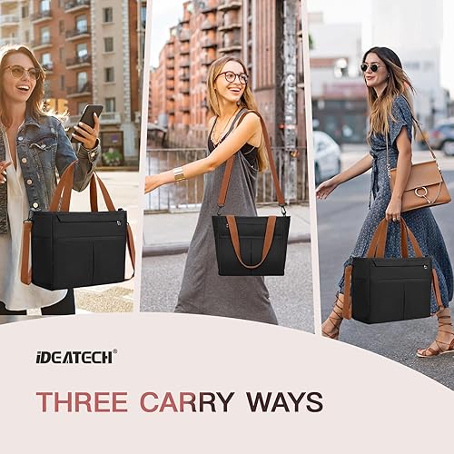 Miniatura 7 de Lonchera grande para mujer, lonchera aislada para el trabajo, lonchera congelable con correa ajustable, bolsa de almuerzo para mujer con cremallera,