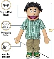 Vista 3 de Kenny, Peach Boy, 25 pulgadas, cuerpo completo, marioneta estilo ventrílocuo