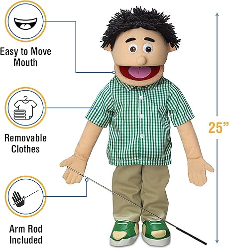 Miniatura 3 de 25 Kenny Peach Boy cuerpo completo marioneta estilo ventrílocuo
