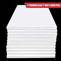 Vista 3 de Bloc de notas blanco liso – Bloc de notas – Bloc de notas – Bloc de notas – Bloc de notas en blanco – 10 blocs de 50 hojas en cada bloc de notas