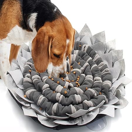 Dog Snuffle Mat - Interactive Sniffing & Foraging Puzzle Toy For All Dog Sizes (Orange) - View #5