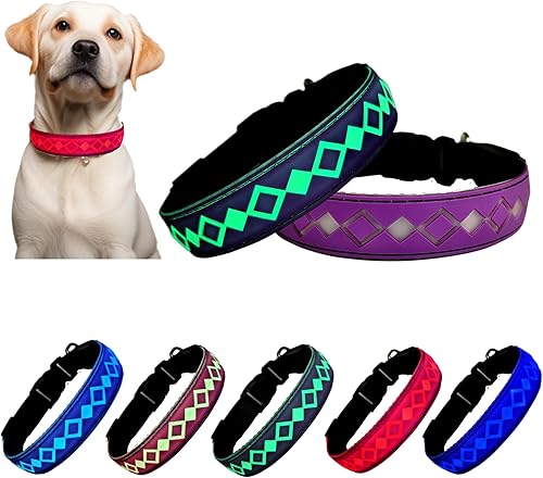 Miniatura 17 de Collar LED para perro, 15 modos de luz, USB-C recargable, silicona ajustable, varios colores (negro, M (11.8-15.7 pulgadas)
