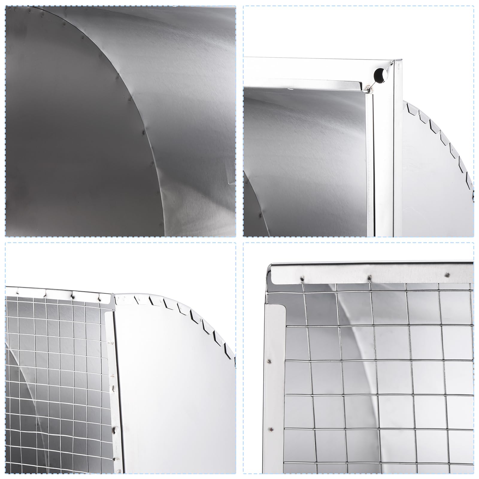 PATIKIL Grille De Ventilation Murale 15"x15" Acier Inoxydable À Persiennes
