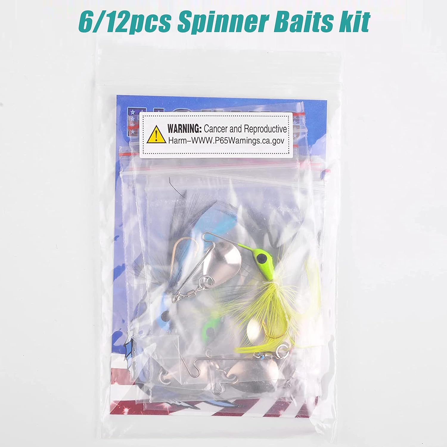 Spinnerbait Bass Fishing Lures Set,Mini Rooster Fishing Spinner Lure Multicolor Hard Metal Spinner Baits Jigs Lure for Bass Trout Pike Bluegill Freshwater Saltwater Fishing