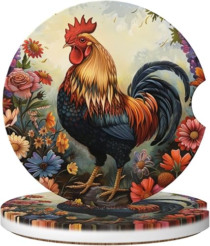 Miniatura 20 de Portavasos para automóvil, 2 unidades, posavasos para automóvil, para verano, para gato, absorbente, para decoración de automóvil, accesorios para