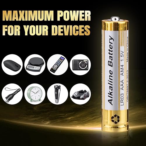 Miniatura 5 de CICMOD Pilas alcalinas AAA de 1.5 voltios AAA para dispositivos domésticos y de oficina, 10 unidades