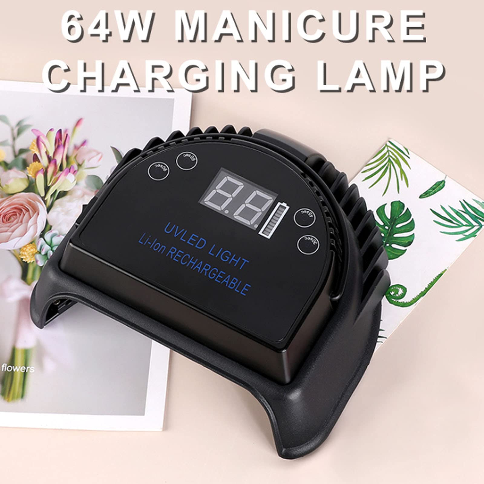 Lampada per Unghie LED Senza Fili Ad Alte Prestazioni Lampada UV per Unghie Lampada UV Ricaricabile Lampada Polimerizzante Professionale per Nail Art