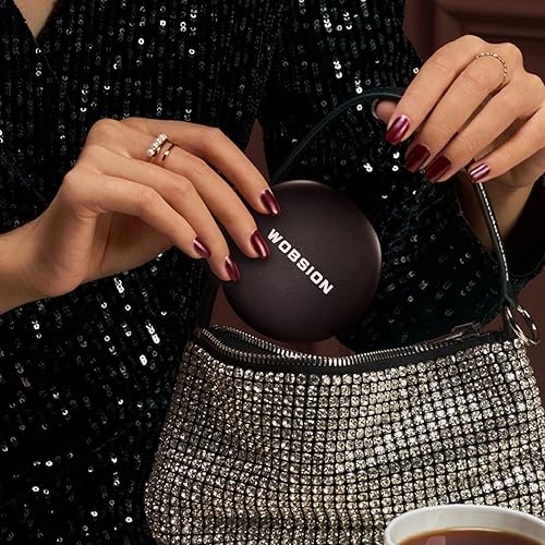 Miniatura 26 de WOBSION Espejo de viaje con luz, espejo de aumento compacto recargable 1x/10x, espejo de bolsillo regulable, tamaño de viaje de 3.5 pulgadas, Rosa