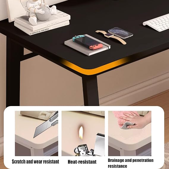 Modern Computer Desk Simple Style Study Table for Home Office, Wooden Writing Desks PC Table for Bedroom