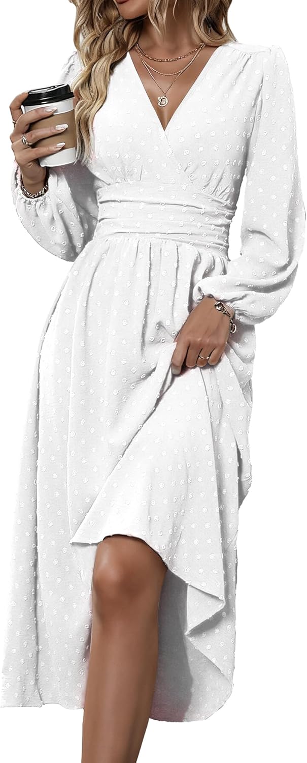 Womens Long Sleeve Dresses Maxi Wedding Guest Dresses