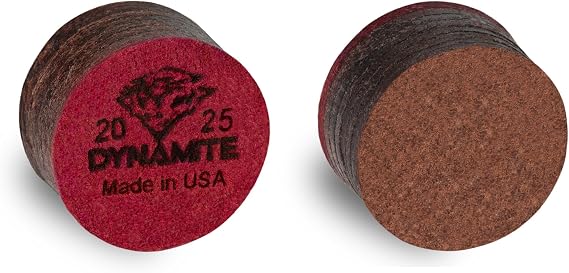 Tiger Dynamite Laminated Pool CUE Tips 2 (Two) pcs - Hard - 13 or 14 mm