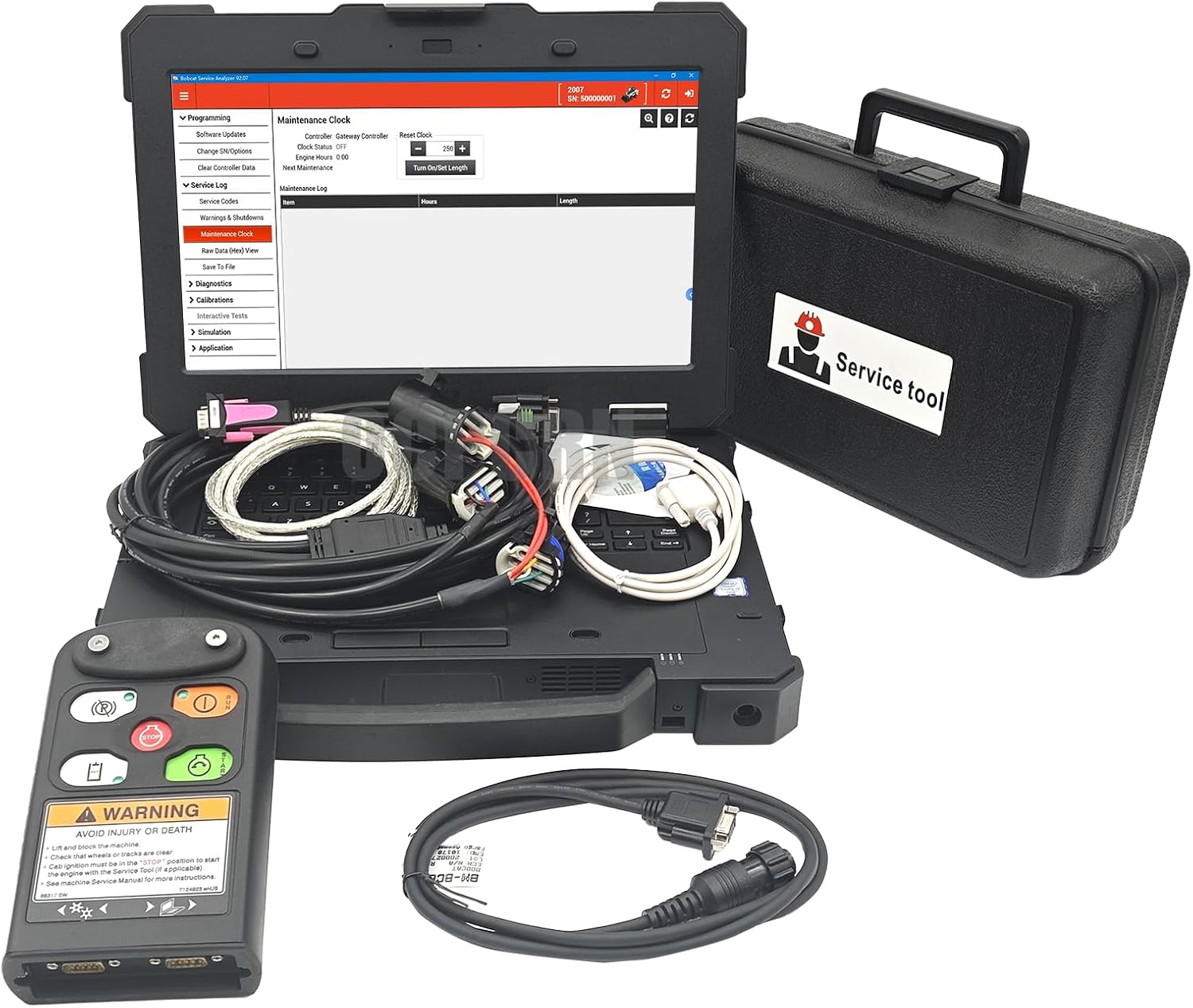 Professional Bobcatt Diagnostic Scanner, Skid Steer Code Reader, Bob catt Parts+Service Analyzer Software, Scanner for Bob catt Machines & Heavy Equipment (DELLL+Bob-tt Parts+Service Analyzer+Tool)