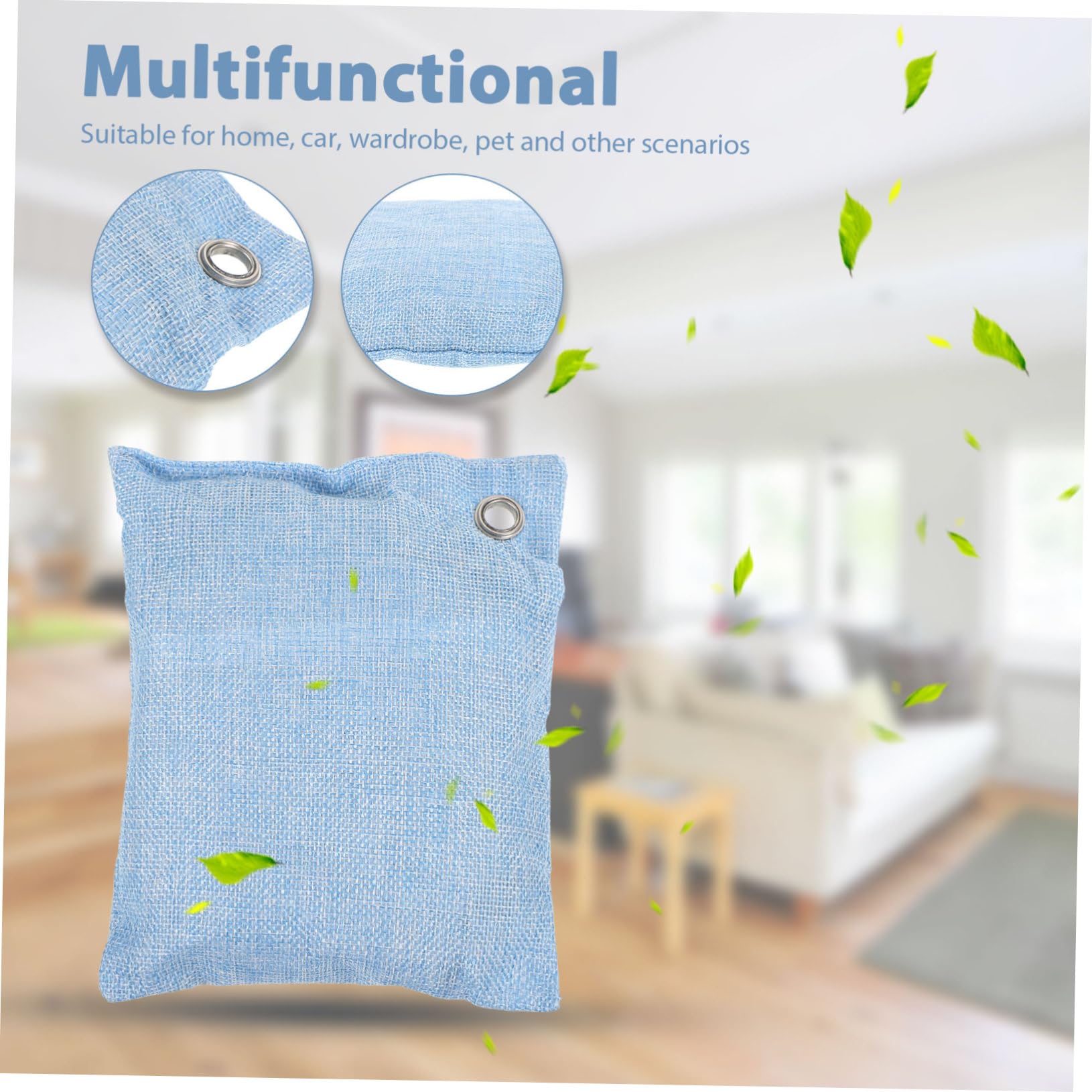 Bolsas Purificadoras de Aire de Bambú de Carbón Activado y Purificación 4piezas Absorción de Humedad Hogar y Coche