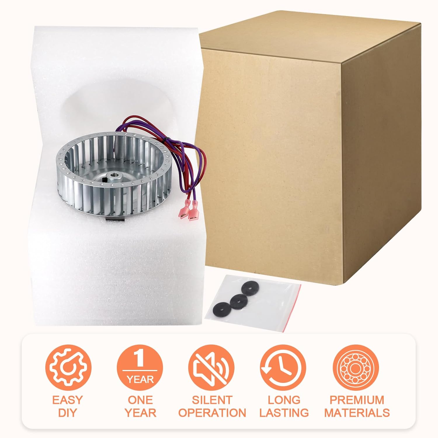 Hiorucet 0131G00000P 0131G00000PS Furnace Draft Inducer Blower for Goodman Amana, Fasco A078, 70582338, Packard 66000, 0131G00000S Exhaust Vent Venter Motor for Goodman J238-150-15301 E64080 E48562.