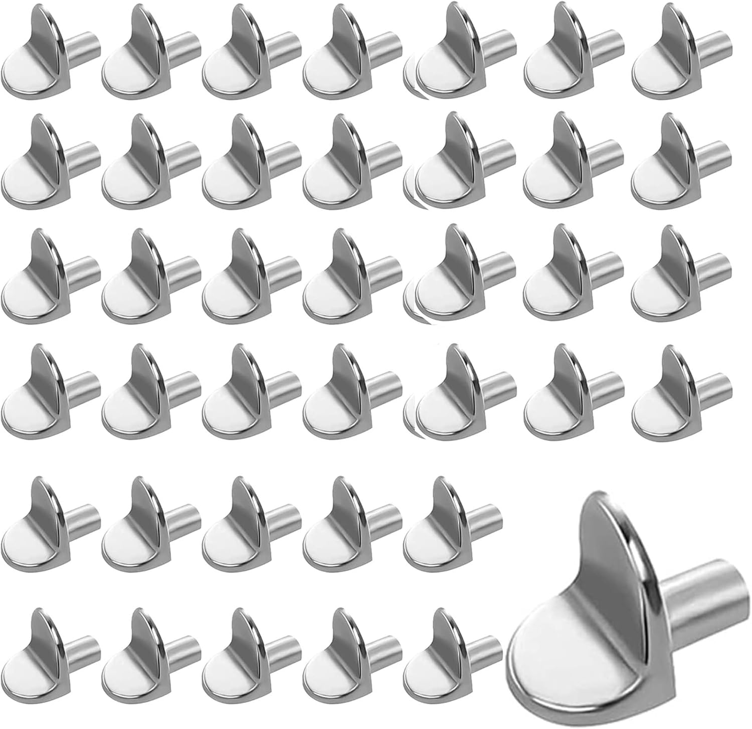 50pcs LShaped Metal Shelf Support Pegs,Shelf Pins,Polished Nickel Plated Shelf Bracket Pegs