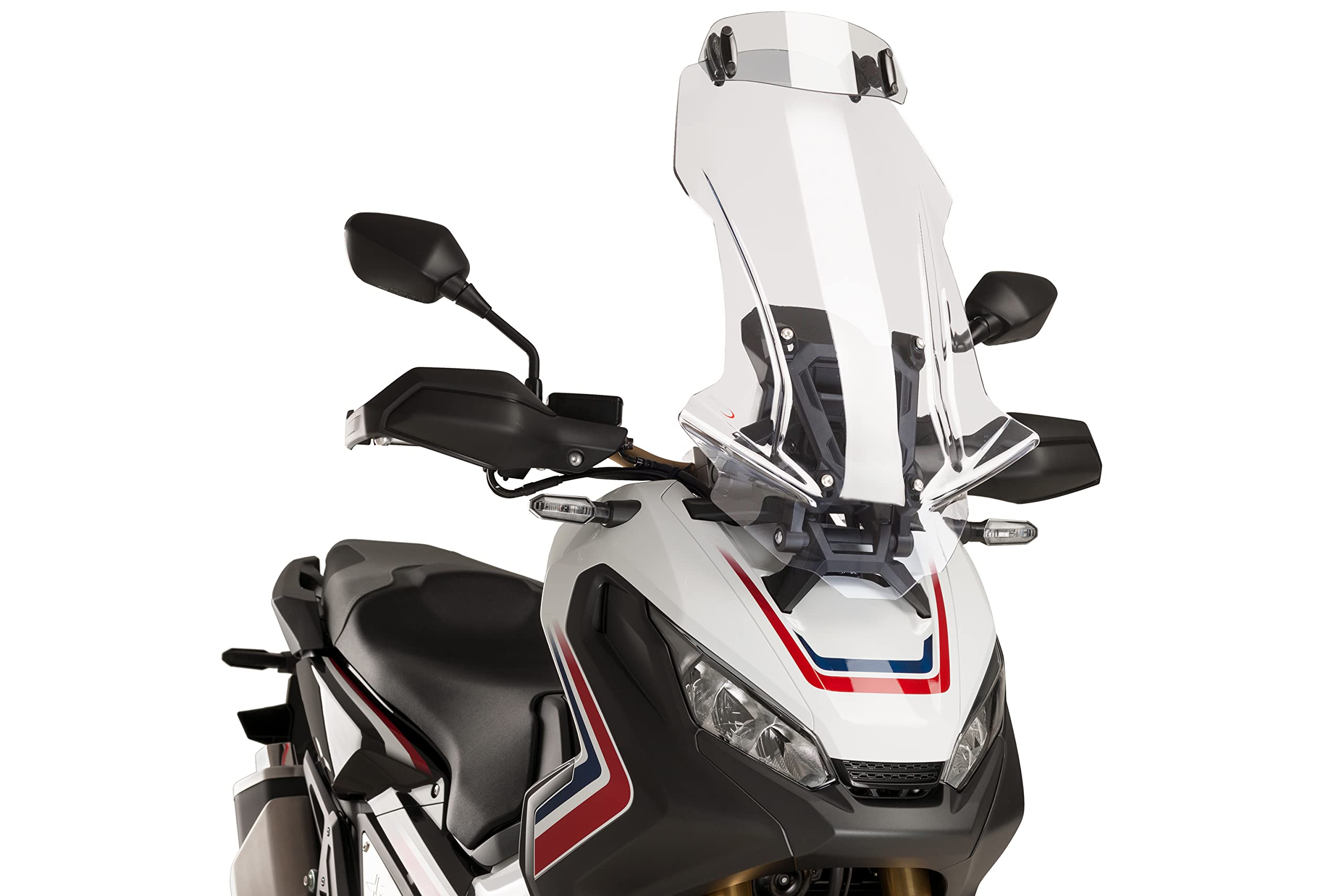 Puig 6320W Visera Multiregulable Clip-on para cúpula de Moto con Ajuste de posición y diseño Resistente Que Mejora la protección aerodinámica, Transparente