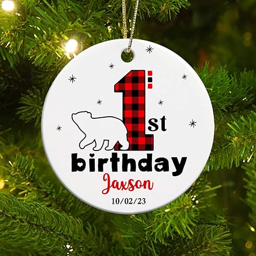 Vista 52 de Adorno de cerámica personalizado para la segunda Navidad del bebé, vaca lechera Feliz Navidad 2025, regalo personalizado para los amantes