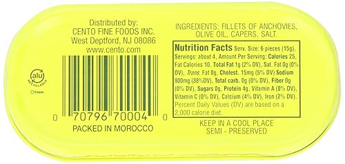 Miniatura 9 de Cento - Anchoas planas en aceite de oliva, 2 oz.