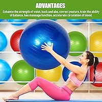 Vista 4 de Leyndo 4 pelotas de ejercicio de yoga de 26 pulgadas, para pilates, embarazo, parto, fitness, con bomba rápida, antiestallido, para mejorar