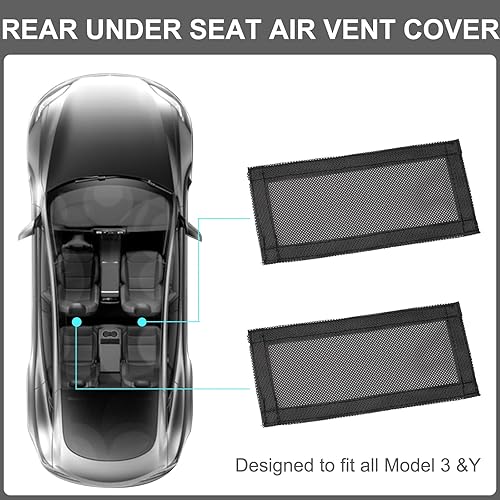 Miniatura 9 de Edulnke Cubierta de ventilación para accesorios Tesla Modelo Y, fundas universales de ventilación compatibles con Tesla Model 3 y Model Y 2026-2019,