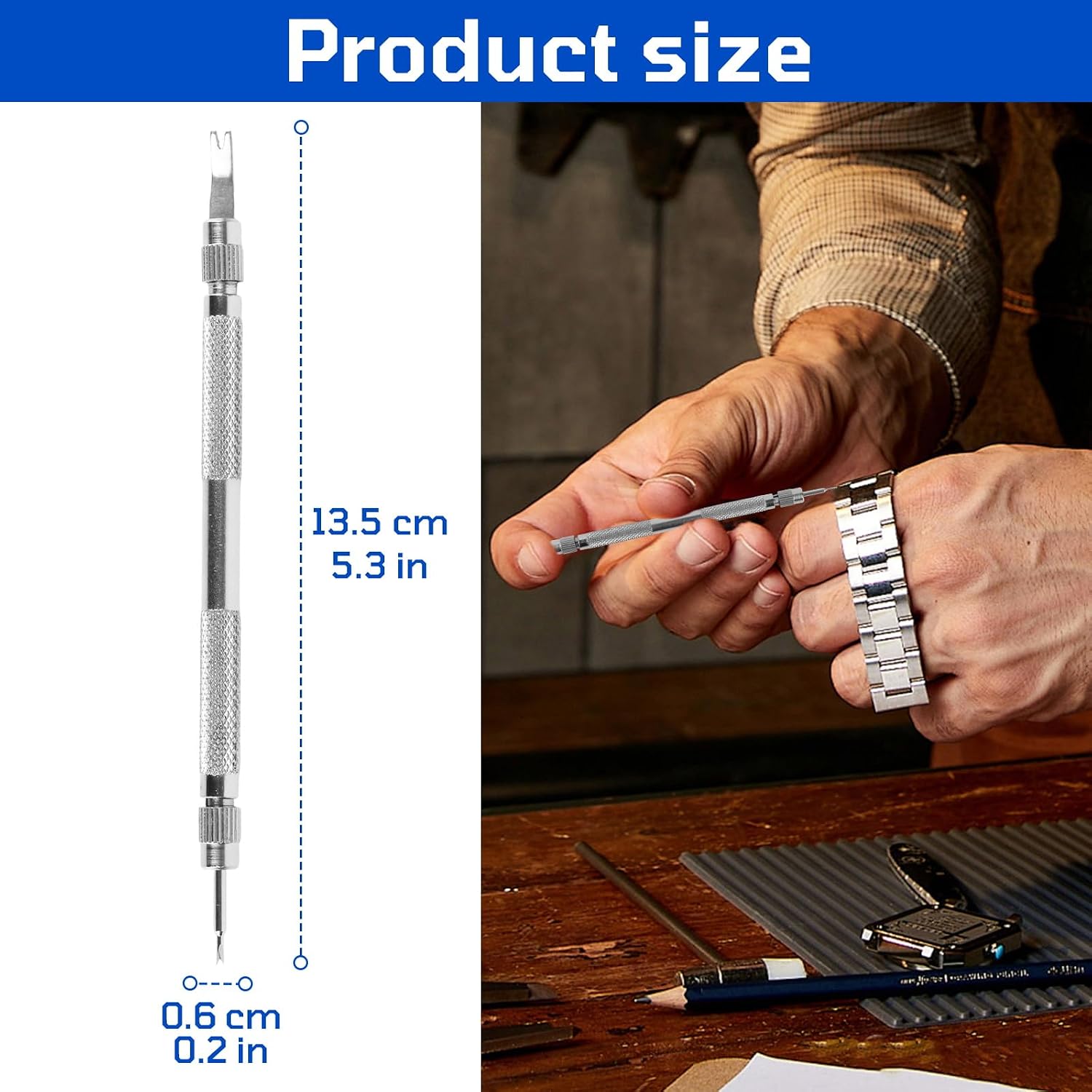 QKP Watch Band Pins, 64Pcs Watch Repair Kit to Replace the Watch Strap, (16mm-28mm) Stainless Steel Watchband Pins, for Metal, Leather, and Nylon Watch Straps image 3