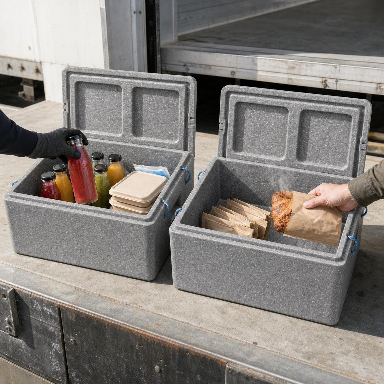 Glacière Professionnelle, Boîte Isotherme pour Transport Alimentaire et Traiteur, pour Le Transport