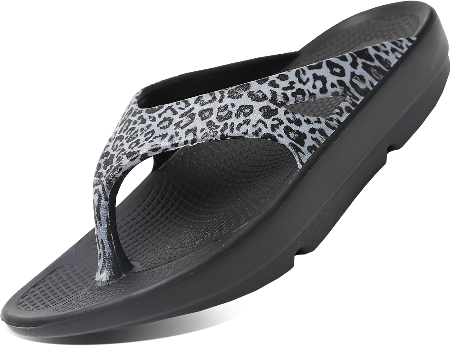 HUHV Recovery Comfort Sandals - Orthopedic Flip-Flop and Slide Sandals with Arch Support and Extra Cushion EVA Footbed for Men and Women