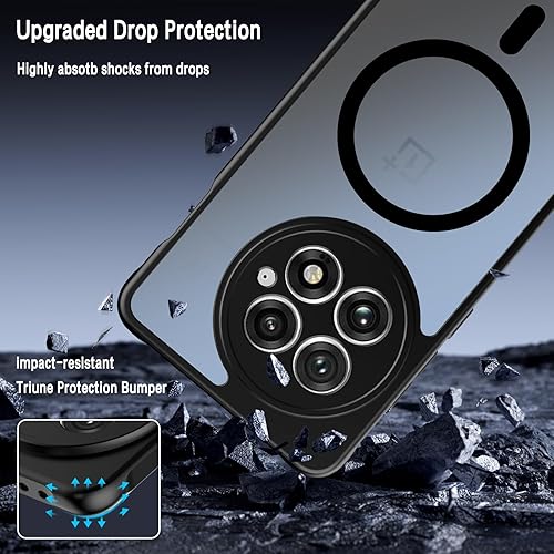 Miniatura 5 de Natbok Funda compatible con Honor 90 Lite, TPU flexible textura cepillada antideslizante protección militar a prueba de golpes, funda delgada para