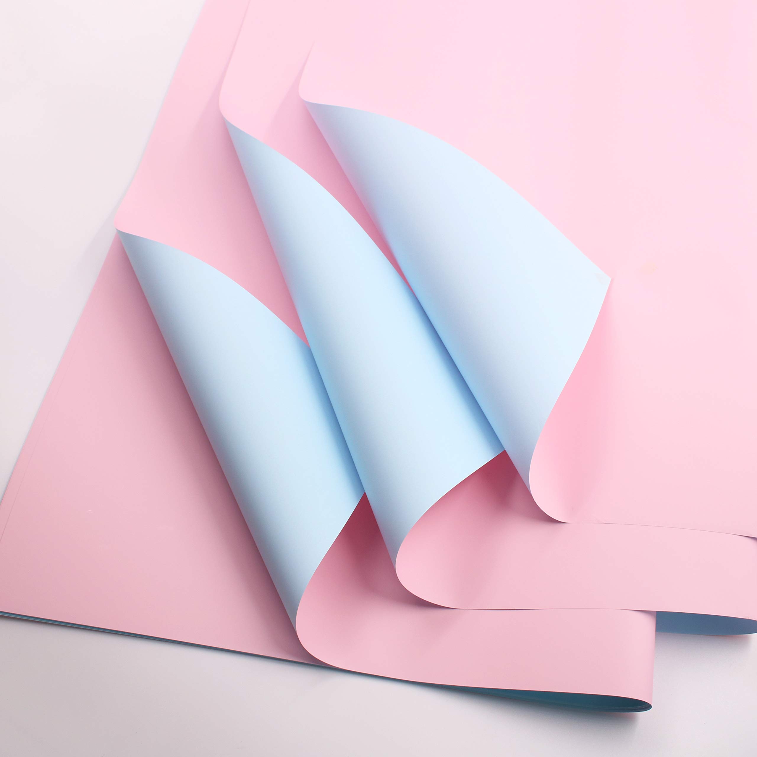 Hoyoo Double Side Flower Wrapping Paper 23 Inch X 23 Inch Waterproof Gift Packaging Florist Bouquet Material 20 Sheets (Color12, 23 Inch X 23 Inch)