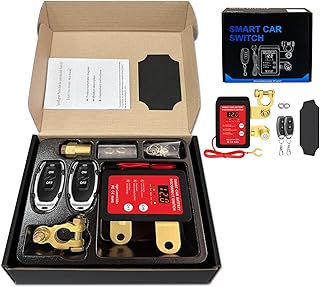 12V 240A Remote Control Battery Kill Switch for Car - Smart Battery Disconnect Switch with LED Indicator, Anti-Theft Protection & Prevents Battery Drain, for Cars, Trucks, RVs, Marine Vehicles