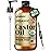 UpNature Organic Castor Oil in Glass Bottle (16 oz) 100% Pure Cold Pressed Unrefined Castor Oil for Hair Skin Face (Hexane Free)