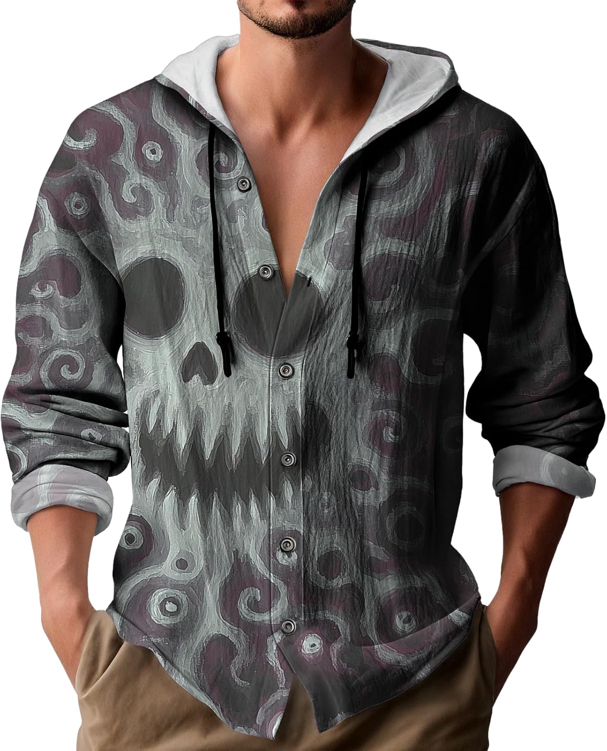 Graphic Hoodies Men Pullover Lightweight Hooded sweatshirt for Men Long Sleeve Butt...