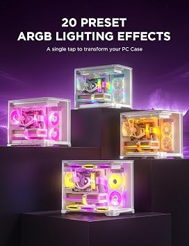 AsiaHorse [20+Exclusive Custom Lighting] ASH-S1 ARGB Fan Hub, Unique Color-Learning Mode & Preset Effects, 9-Port PWM & Addressable ARGB with Remote Control, Aura Sync Compatible, for Custom PC Build
