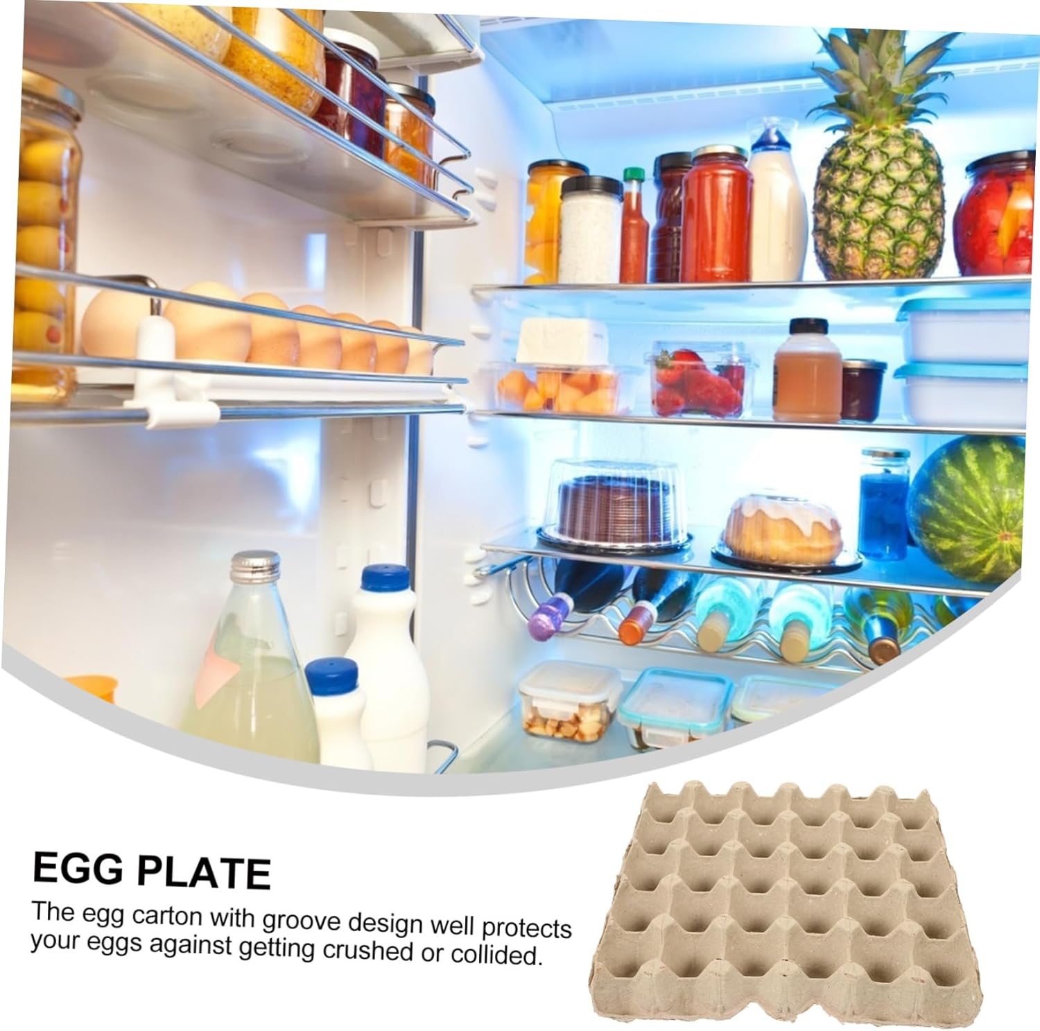 5pcs Paper Pulp Cartons Chicken Holder Multi Compartments Stackable Design for Markets and Home Use