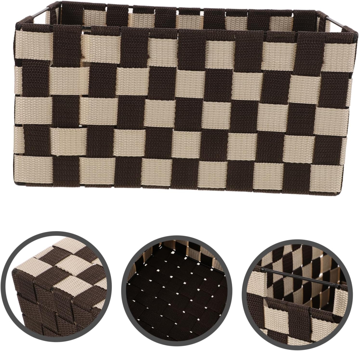 Levemolo Clothes Storage Bin Handle Wicker Storage Boxes Small Containers for Socks Underwear Accessories