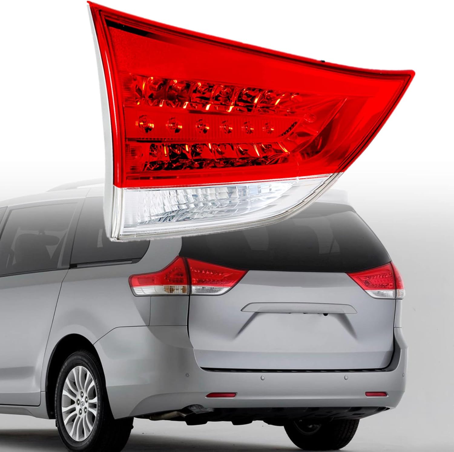 munirater 1-Pack Rear Left Tail Light Brake Lamp Assembly Replacement for 2011-2012 Sienna Base/Le/Xle/Limited Driver Side Inner