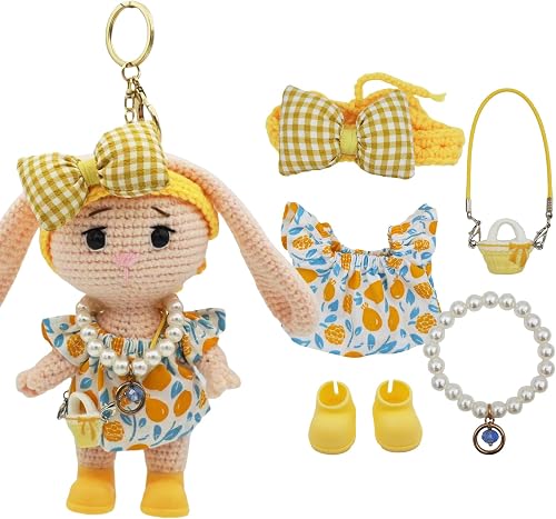 Doll Clothes Set for 15-17cm (No Doll) F (Yellow)