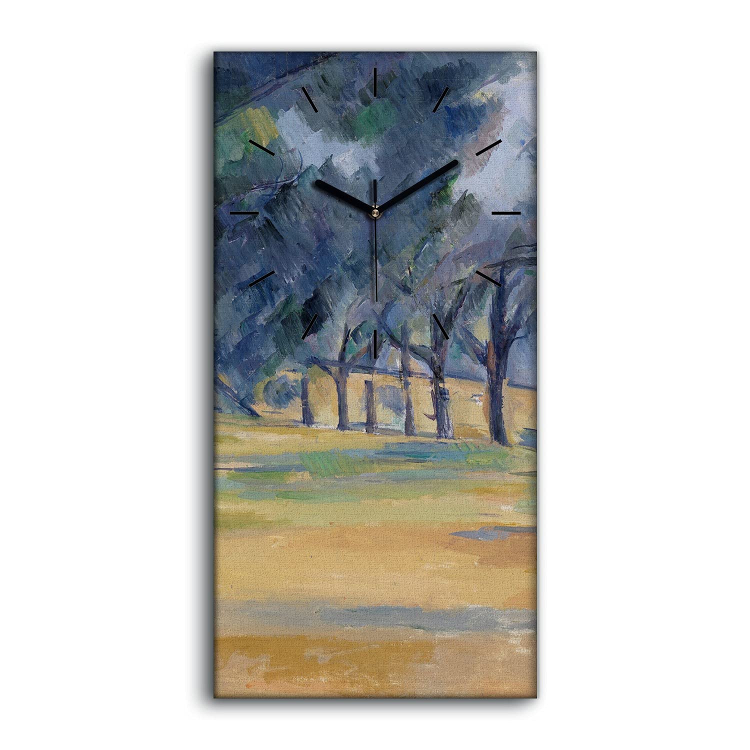 Horloge sur toile d'art moderne L'Allée aux Marines décoration murale luxe 30x60