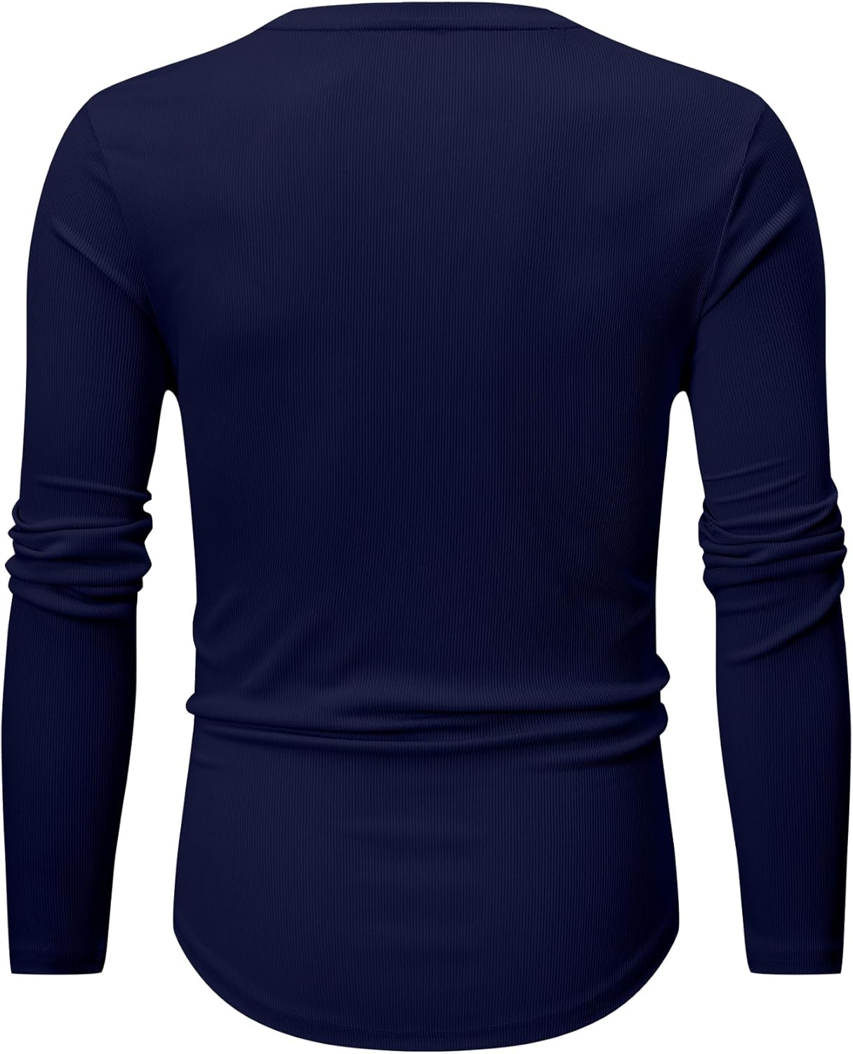 JMIERR Mens Long Sleeve Muscle T Shirts Casual V-Neck Longline Ribbed Tee Shirts - Image 9