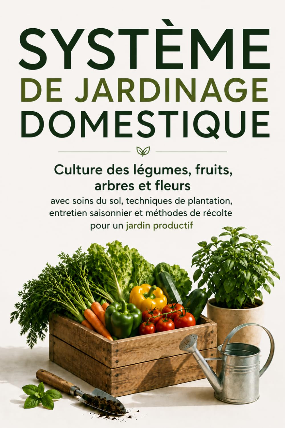 Système de Jardinage Domestique: Culture des légumes, fruits, arbres et fleurs avec soins du sol, techniques de plantation, entretien saisonnier et méthodes de récolte pour un jardin productif