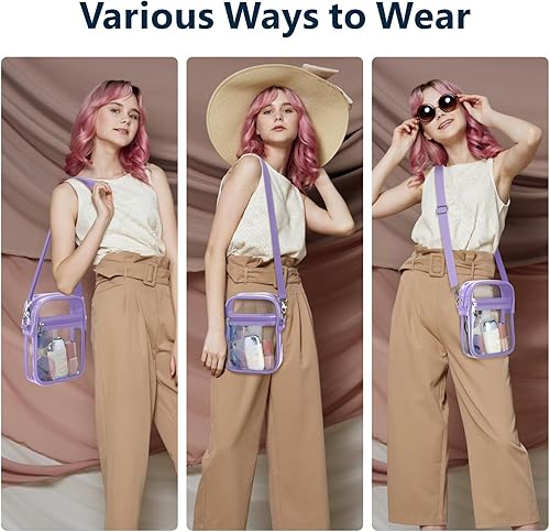 Miniatura 5 de PACKISM Bolsa transparente aprobada para estadios Monederos transparentes para mujeres, bolsa cruzada de estadio para conciertos y eventos